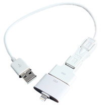 Кабель - переходник для зарядки мобильных телефонов от USB через разъемы mini 5, micro B,iPhone4, iPhone5, Gembird A-USBTO14B