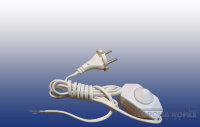 Сетевой шнур с регулятором-выключателем (для бра) 1,7м белый