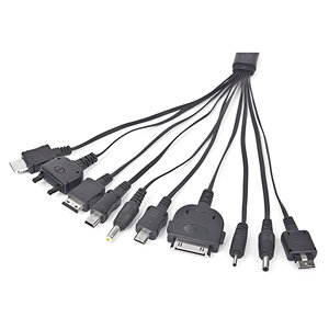 Набор кабелей - переходников для зарядки мобильных телефонов от USB  A-USBTO10 Набор кабелей - переходников для зарядки мобильных телефонов от USB  A-USBTO10